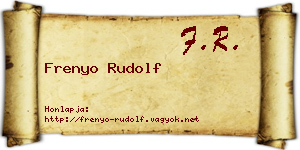 Frenyo Rudolf névjegykártya